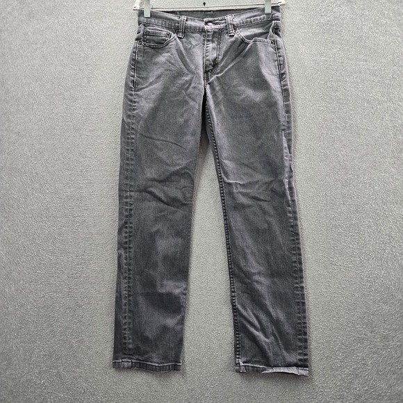 Levi's 514 Men Jeans 30x32 Gray Denim Straight Mid Rise Classic (Actual 30x29) - Picture 1 of 13